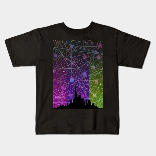 A Futurist's Starry Night Kids T-Shirt by MorganRalston